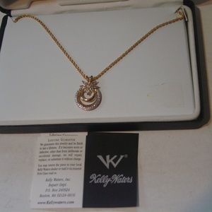 Kelly Waters Gold over Sterling Crystal Necklace